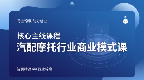 汽配摩托行业商业模式课